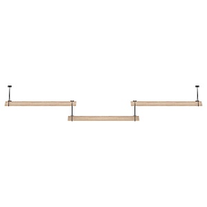 Полка с полкодержателями COFFEE SH3-ROD/BAR, дуб сонома светлый, 2380х166х392 мм
